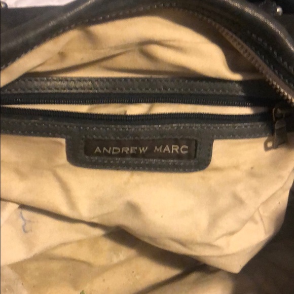 Andrew Marc butter soft navy satchel - Picture 4 of 4